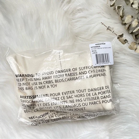 Nordstrom Cali Be Soft Quarter Zip Mock Neck Sweater Creamy Beige Large - Picture 10 of 10